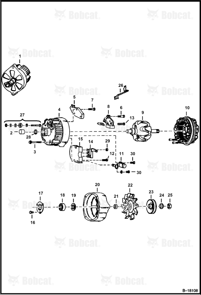 Alternator (Delco 1102920) (Open)