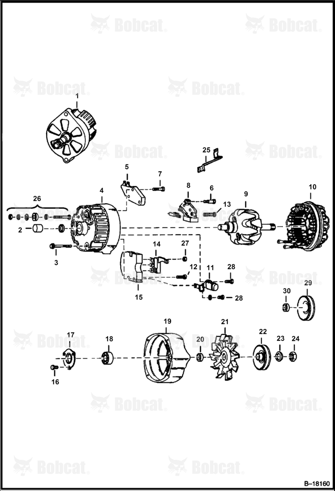 Alternator (Delco 1103133 - Open)