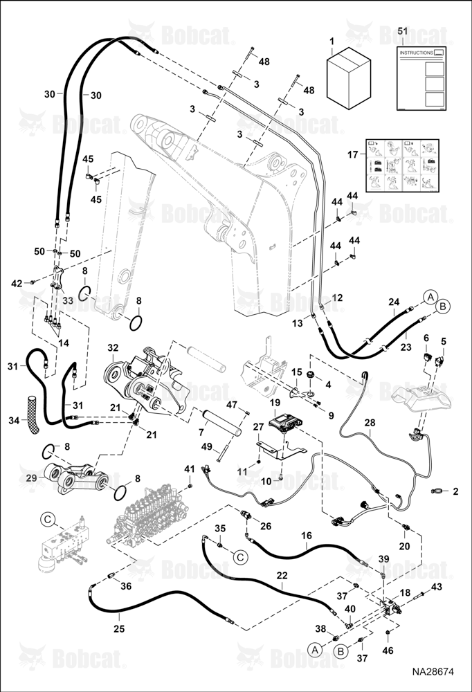 Pin Grabber Quick Coupler (Hydraulic)(Geith)(Long Arm)(Kit)