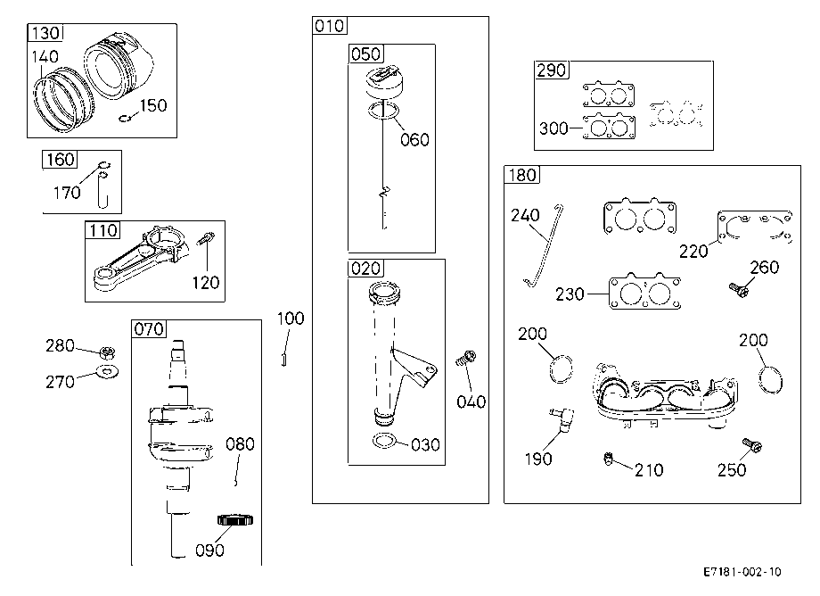 Piston/Crankshaft/Inlet Manifold