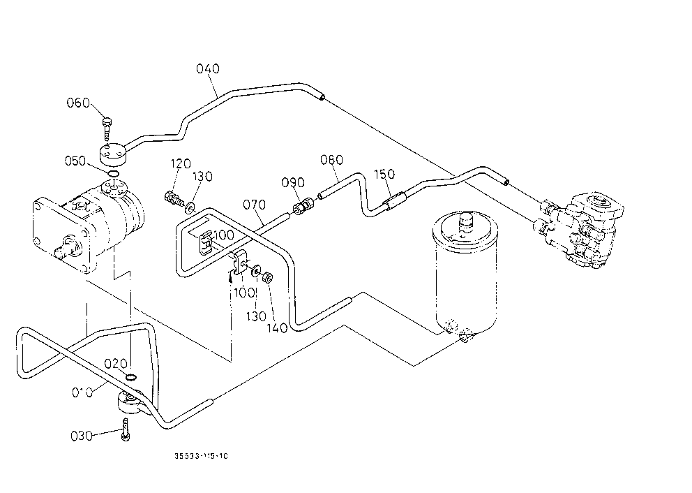 Hydraulic Oil Line (Power Steering) 2 [Except Su]