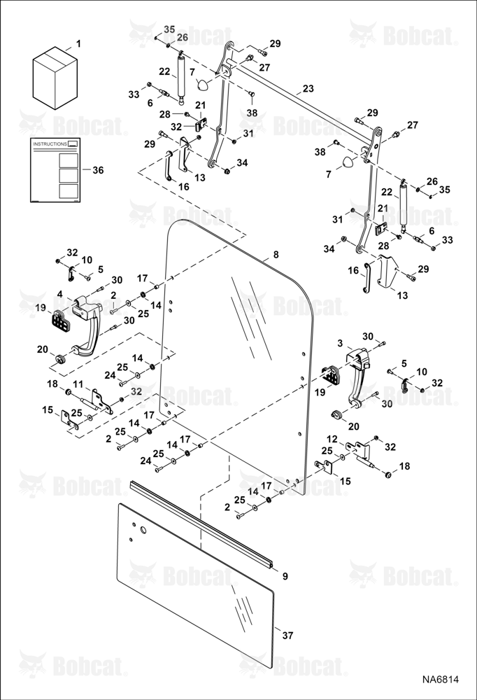 Operator CAB (Front Window) (Frameless)