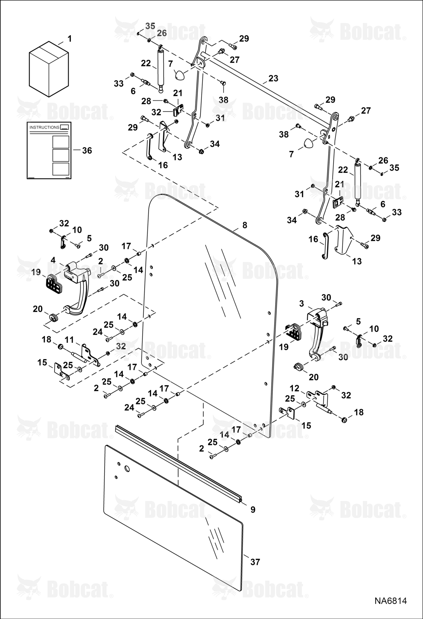 Operator CAB (Front Window) (Frameless)