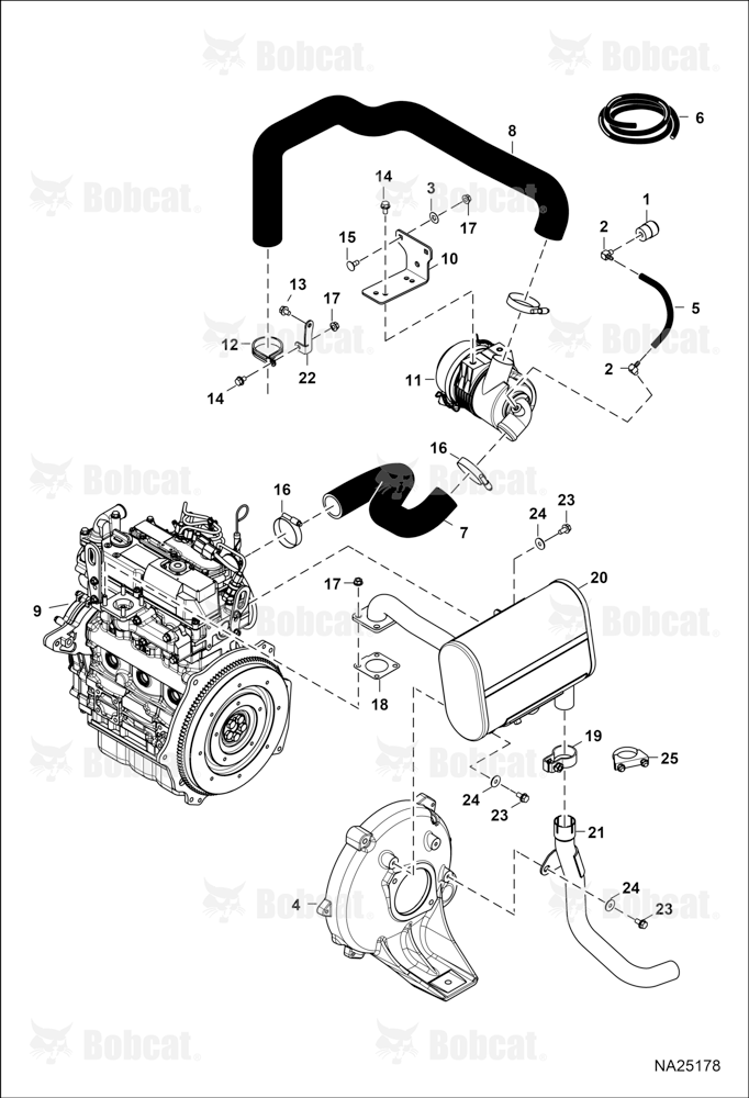 Engine & Attaching Parts (Air Cleaner, Muffler)