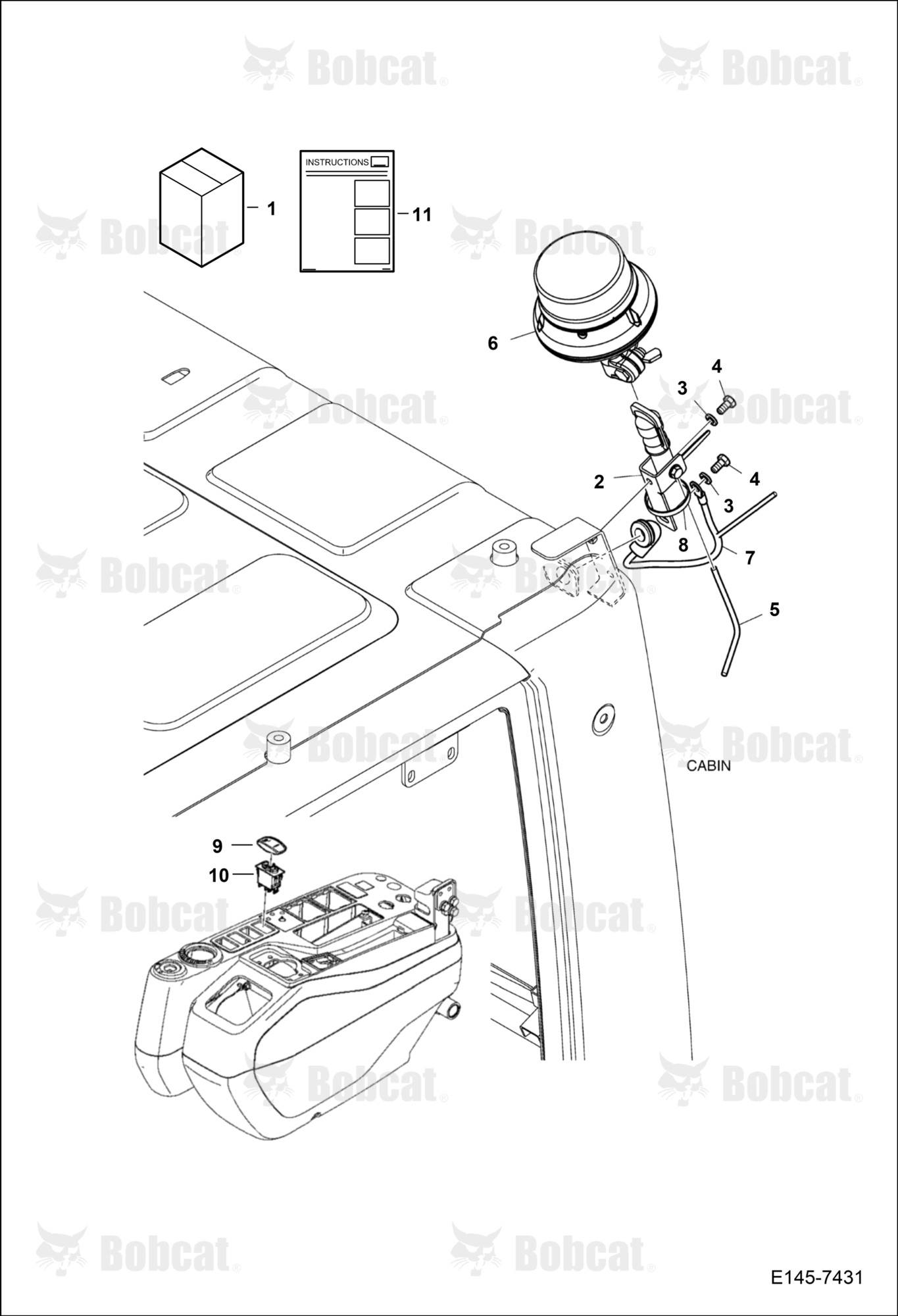 Rotating Beacon Kit (2 Lamp Mount)