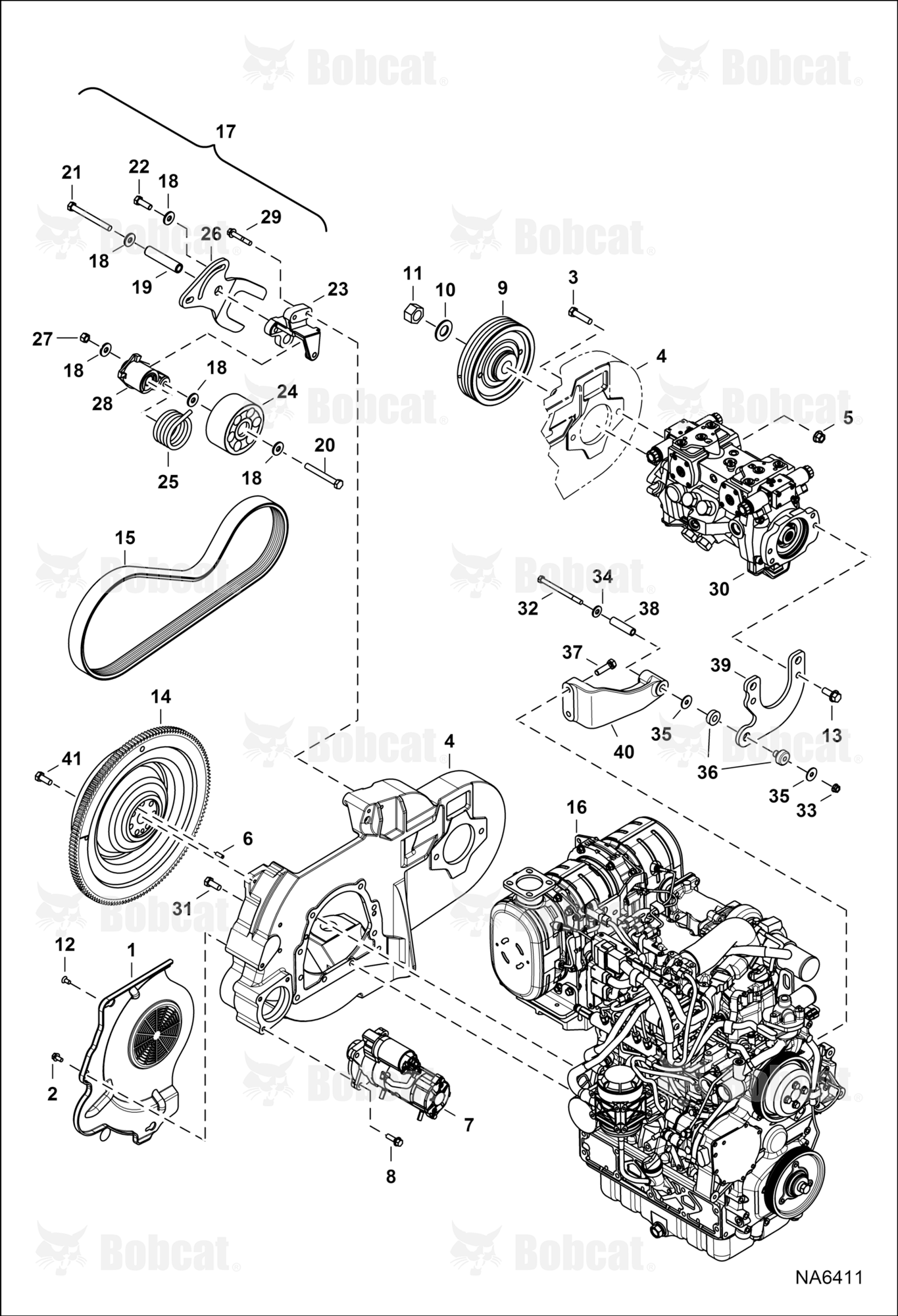 Engine & Attaching Parts (Belt Drive)