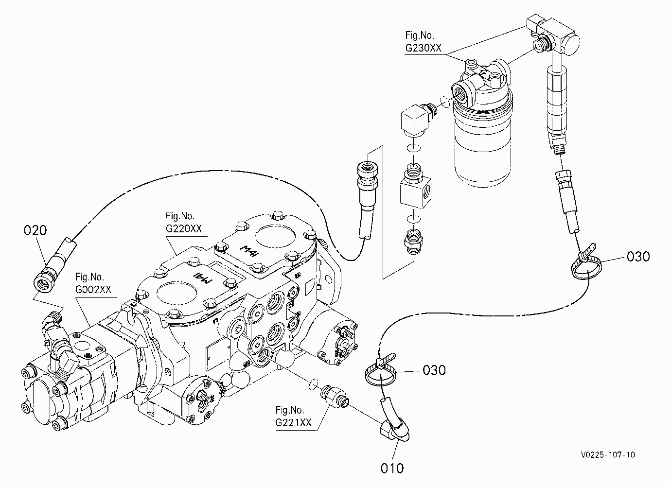 OIL PIPING (HST FILTER) [HYDRAULIC HITCH] [EXCEPT