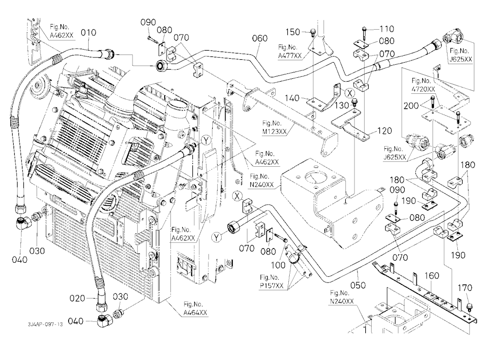 Hydraulic Oil Line (Oil Cooler/Front)
