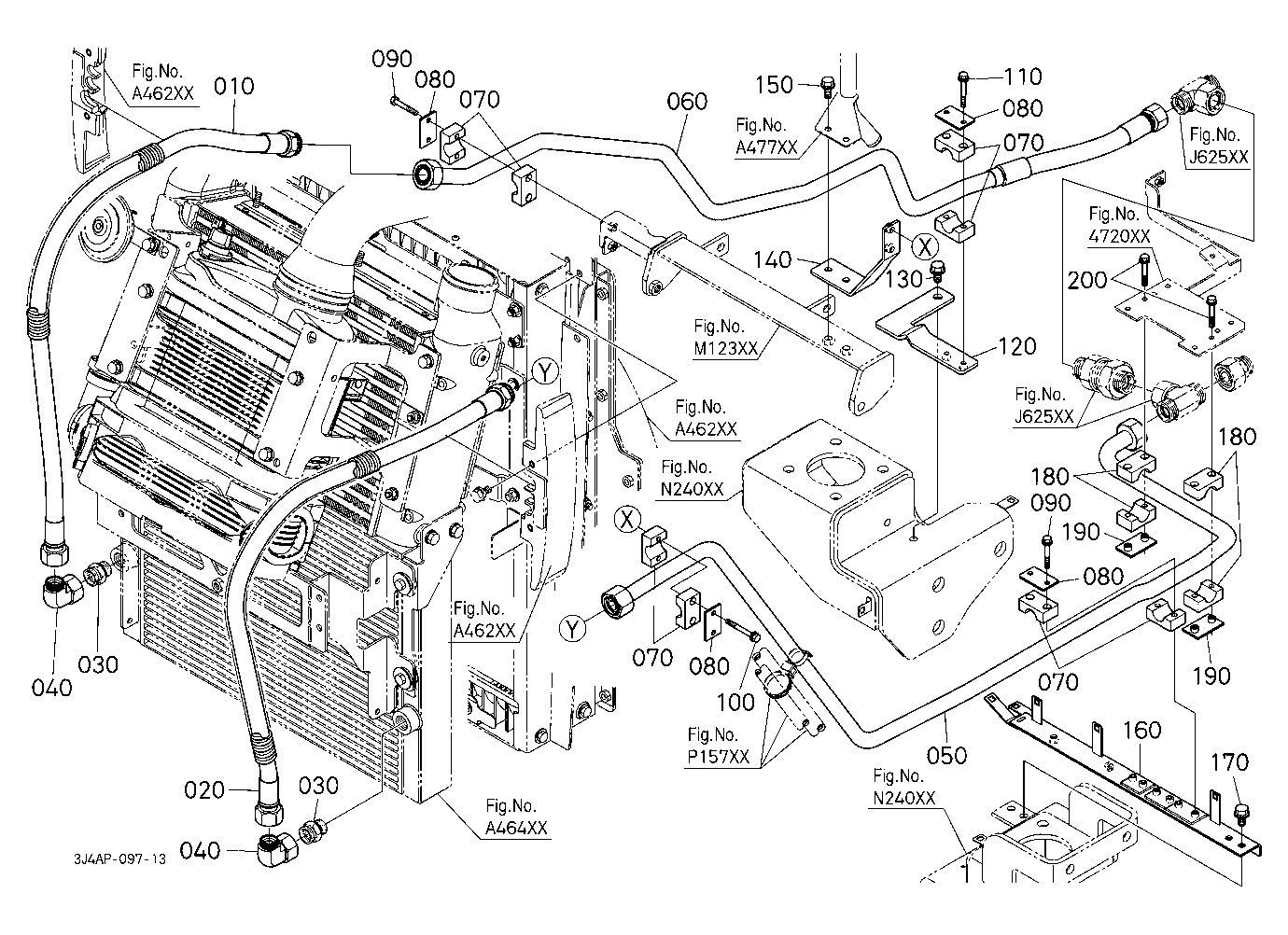 Hydraulic Oil Line (Oil Cooler/Front)