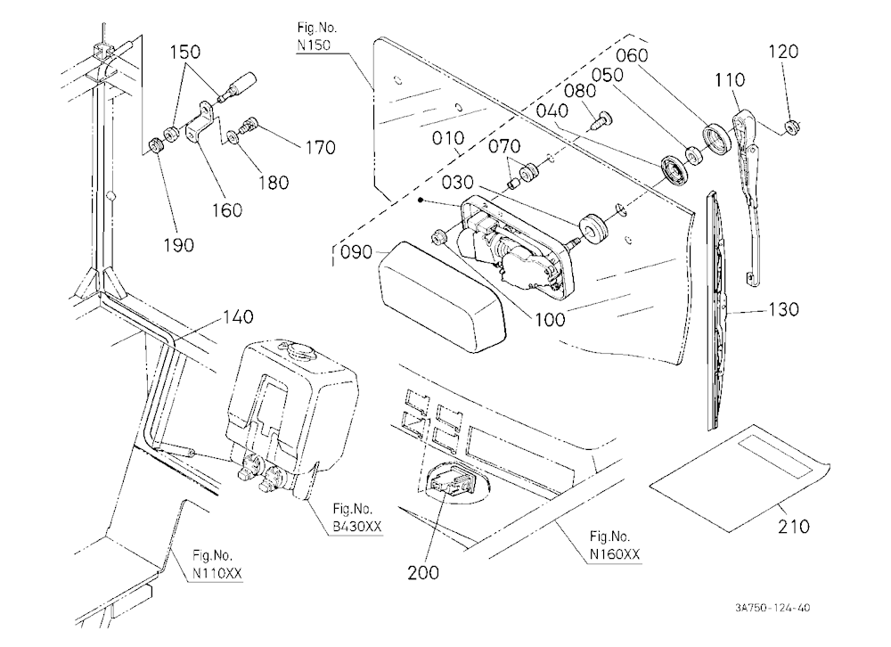 Rear Wiper Kit [Cab Type] [Old Type] [Option]
