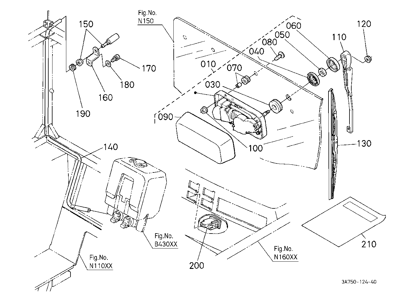 Rear Wiper Kit [Cab Type] [Old Type] [Option]