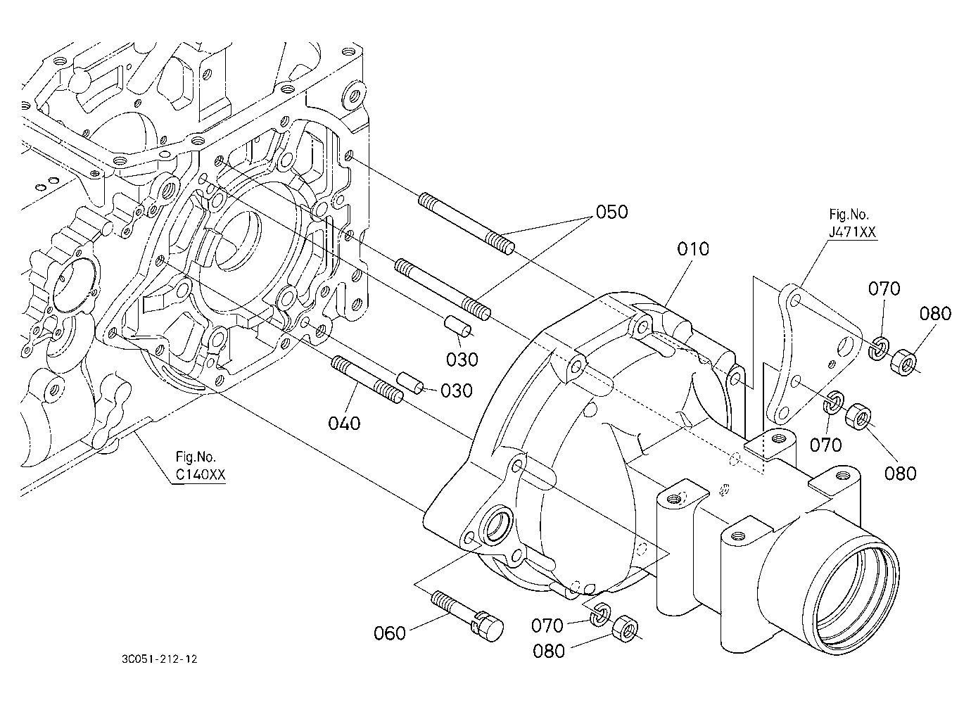Rear Axle Case Lh
