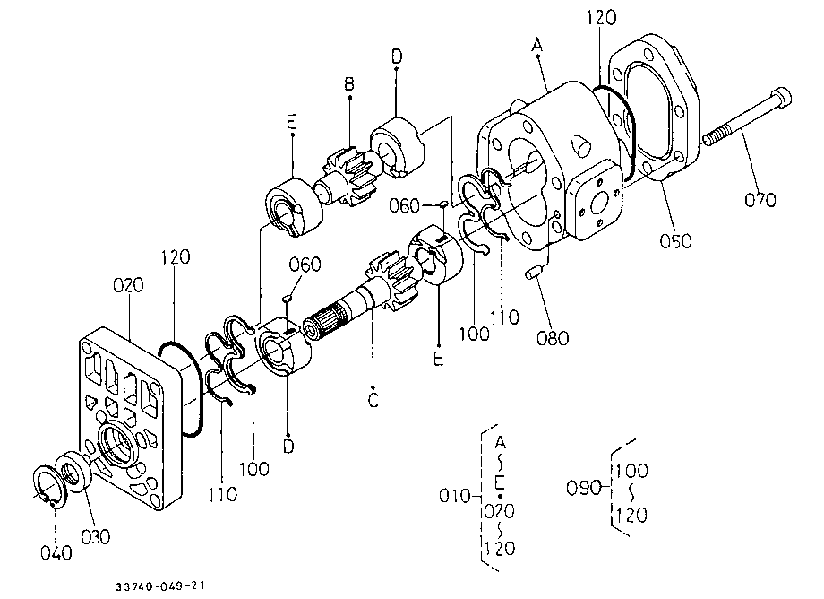 Power Steering Oil Pump[Old Type][Component Parts]