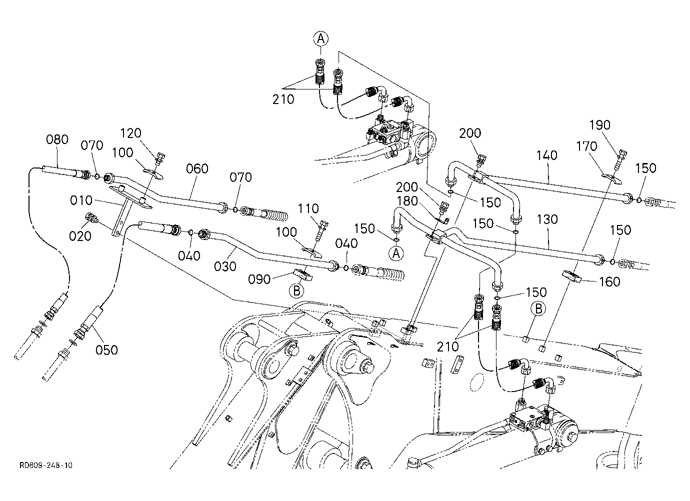 Oil Piping (Bucket 2) [Super Double Boom Type]