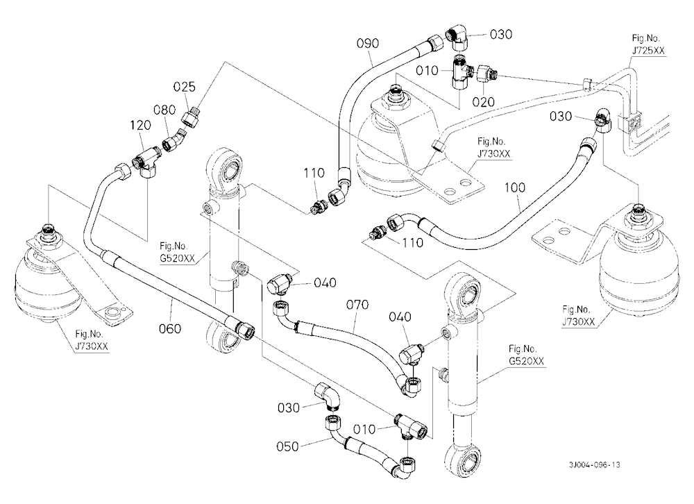 Front Suspension Cylinder Hose [With Front Suspens