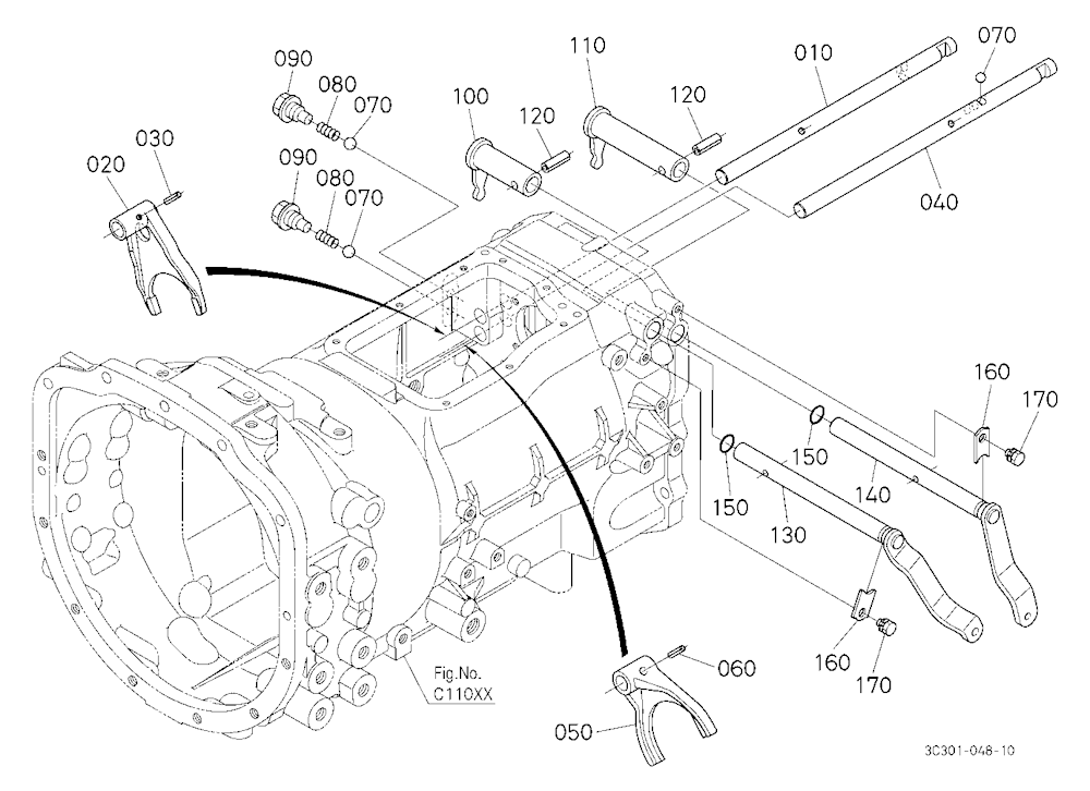Range And Creep Gear Shift Fork