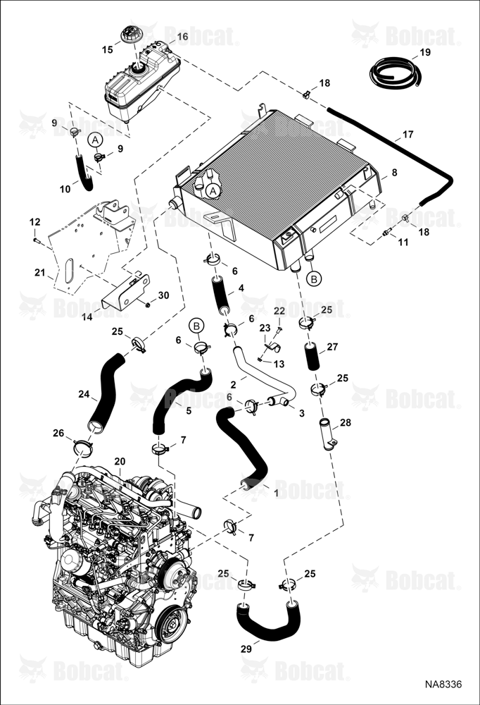 Engine & Attaching Parts (Radiator Water Exchanger)