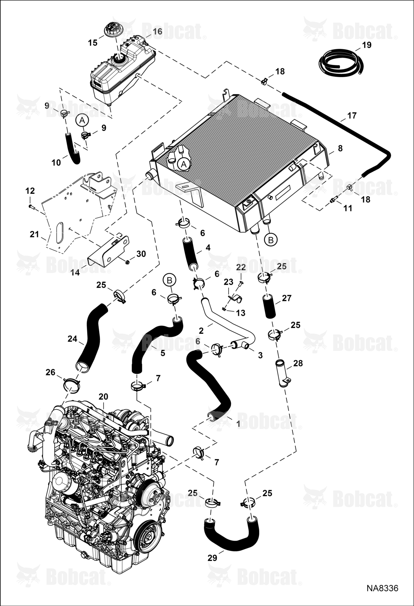 Engine & Attaching Parts (Radiator Water Exchanger)