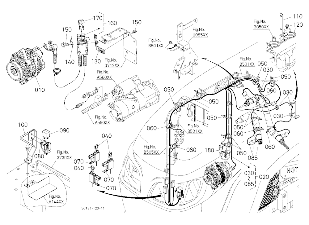 Heater Kit (Alternator/Electrical Wiring) (W/G No.