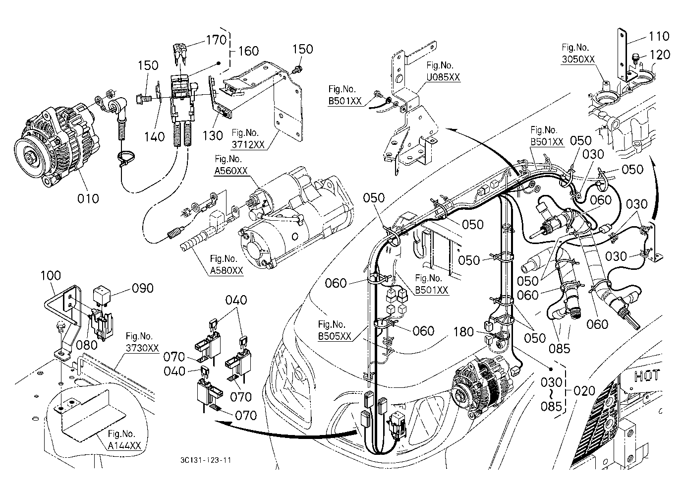 Heater Kit (Alternator/Electrical Wiring) (W/G No.