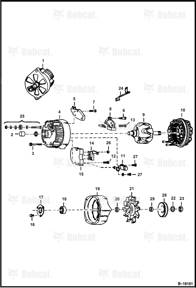 Alternator (Delco 1105070 or 1105422 - Open)