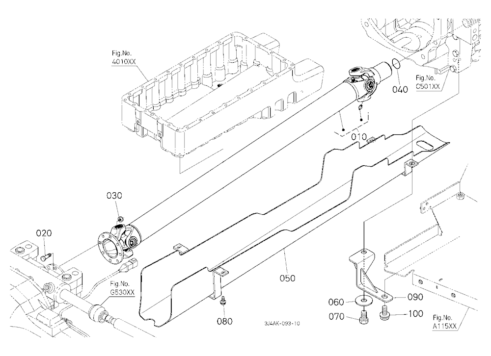 Propeller Shaft And Cover [Front Rigid Type Axle]