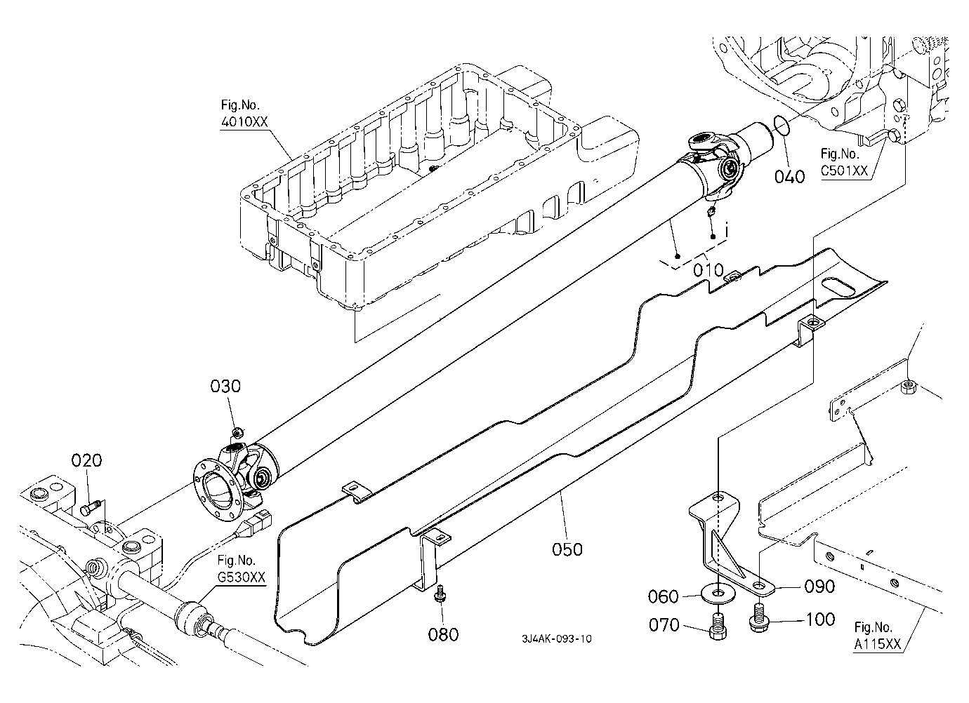 Propeller Shaft And Cover [Front Rigid Type Axle]