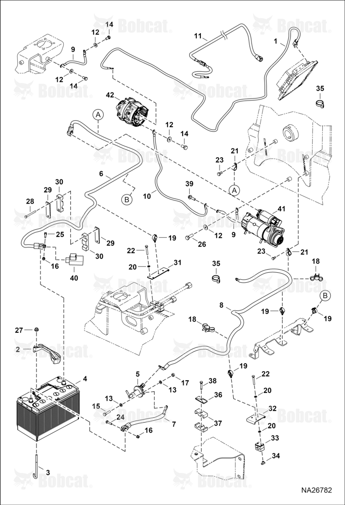Engine Electrical Circuitry (Battery, Starter & Grounds)