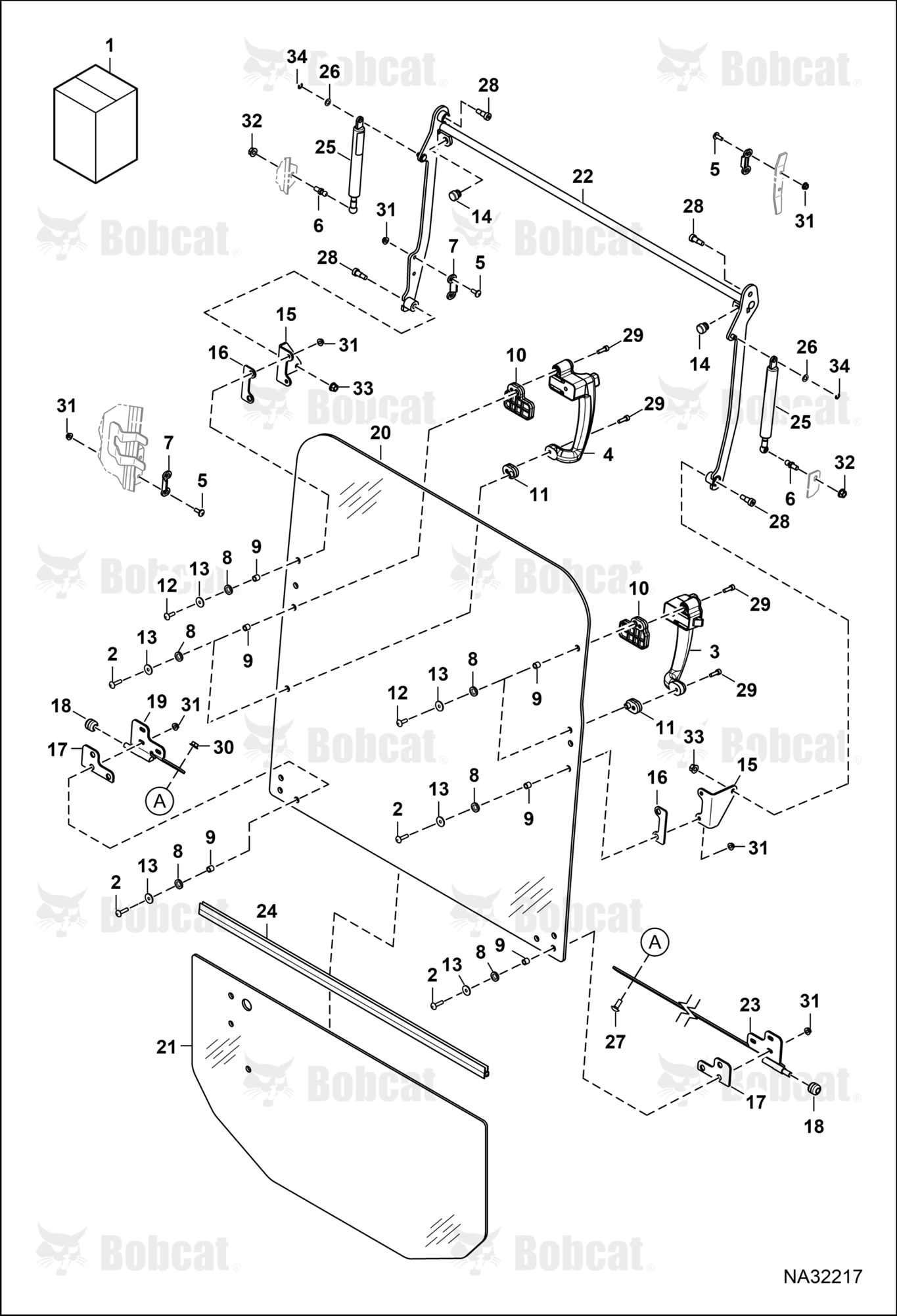 Operator CAB (Front Window Frameless)  B4GR19415 & Above