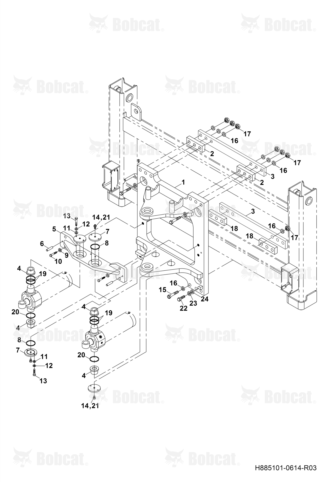 Sideshift and Swing Cylinders Connections