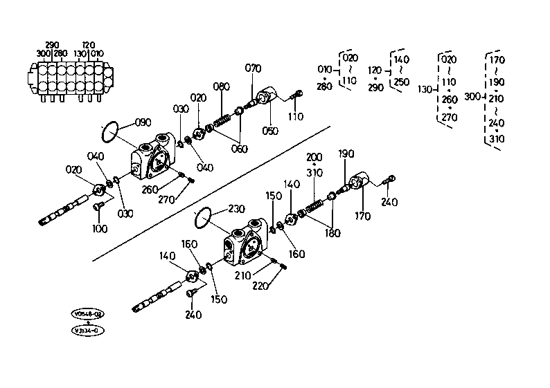 Control Valve (2) Spool Section [Except H.R.C.]