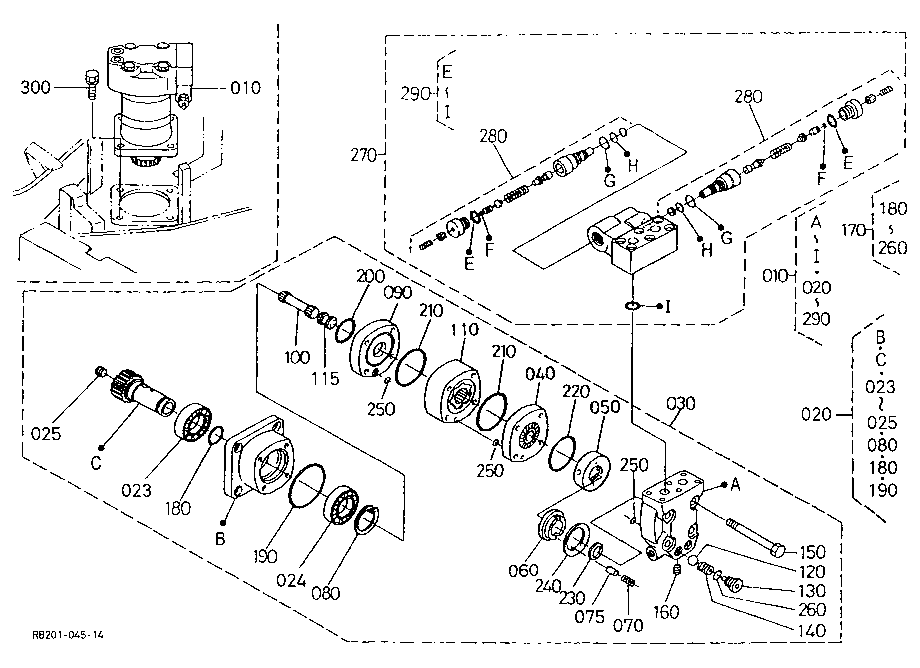 Swivel Motor And Component Parts