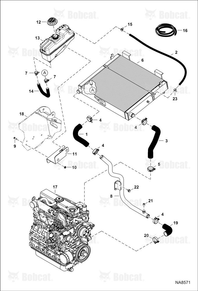 Engine & Attaching Parts (Radiator Water Exchanger)