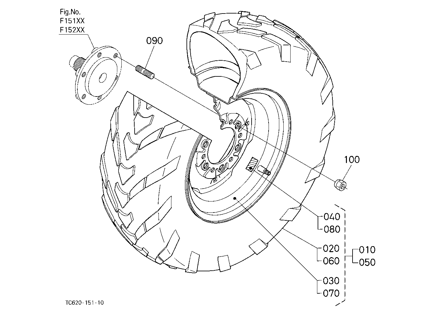 Front Wheel (25*8.50-14 R14)