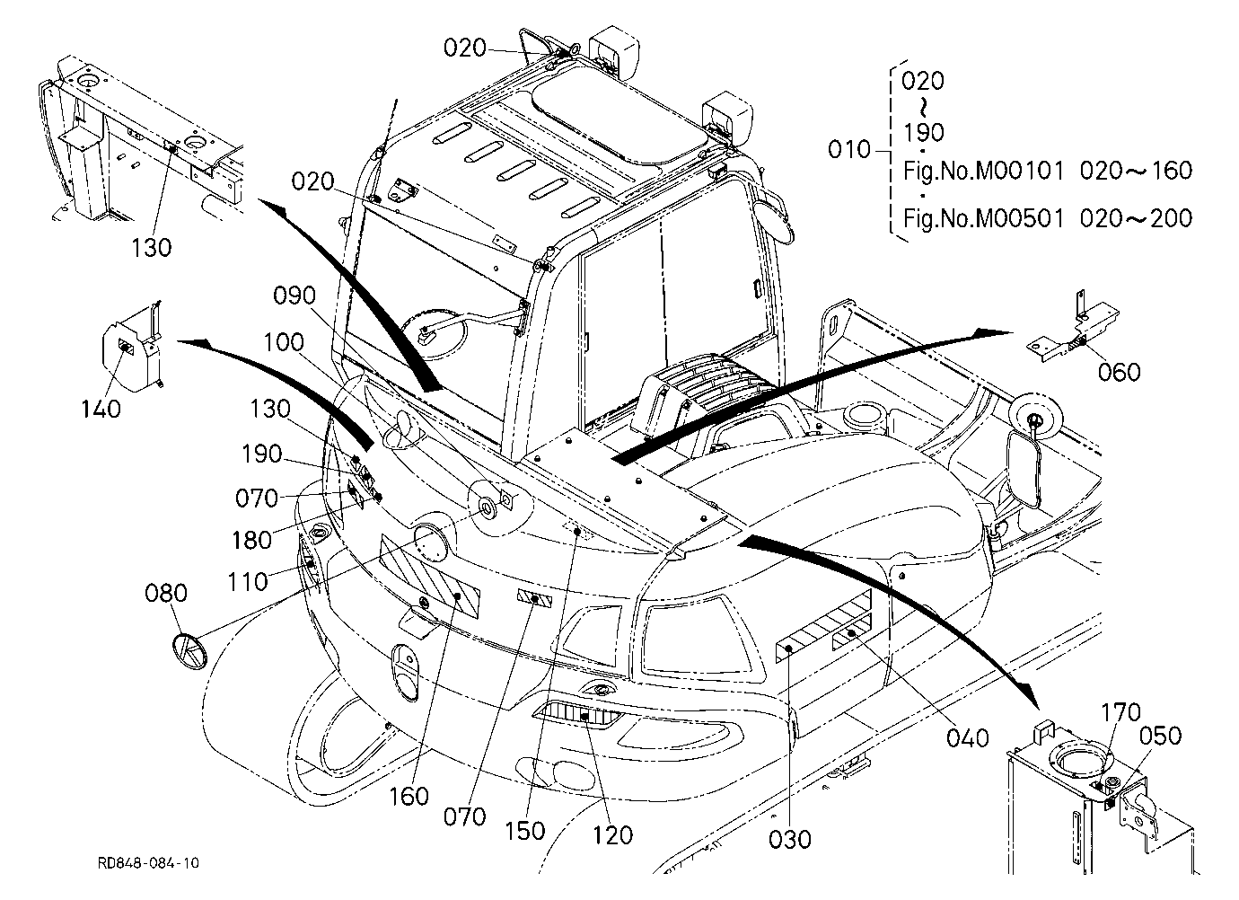 Label (Rear) [Except Angle Blade Type] [French]