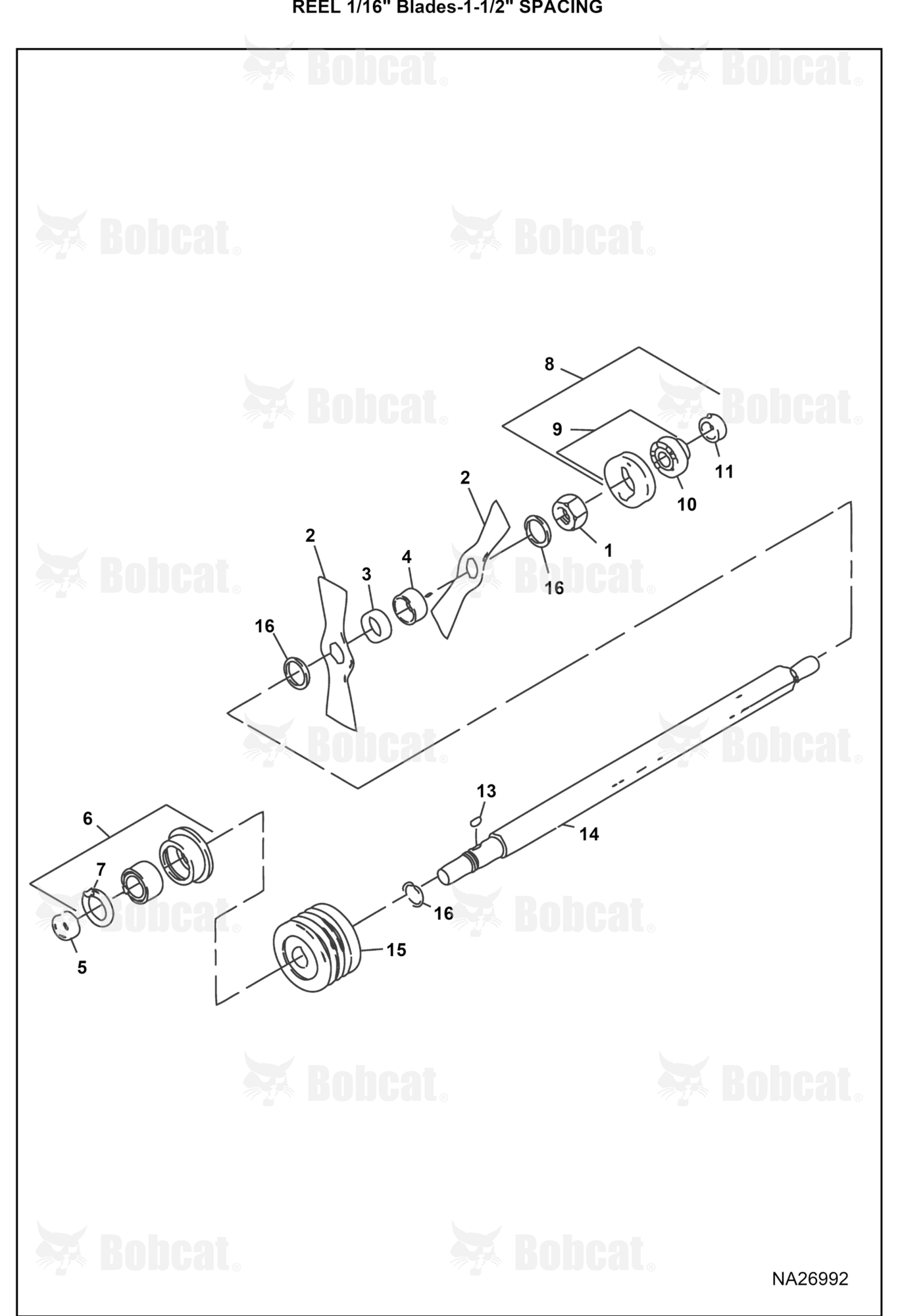 Reel 1/16" BLADES-1-1/2" Spacing