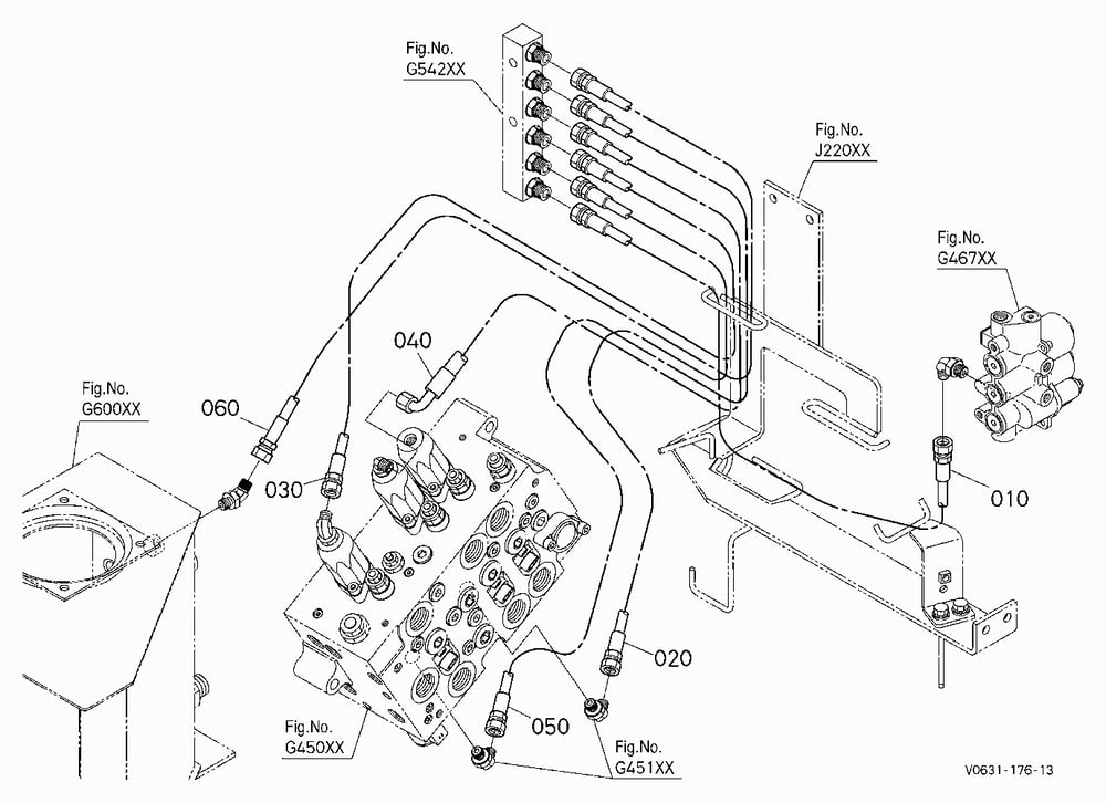 OIL PIPING (CONTROL RELAY RH)