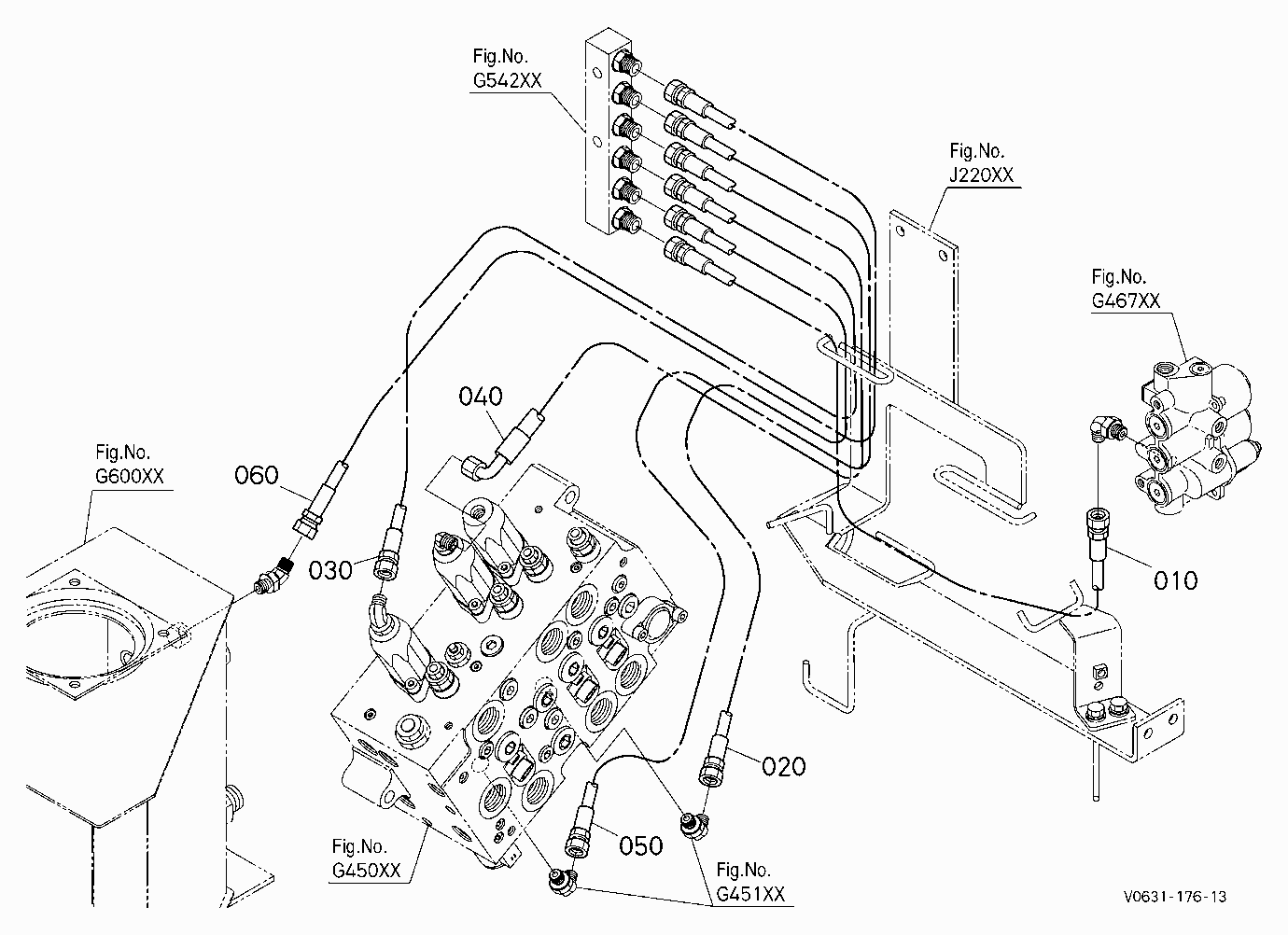 OIL PIPING (CONTROL RELAY RH)