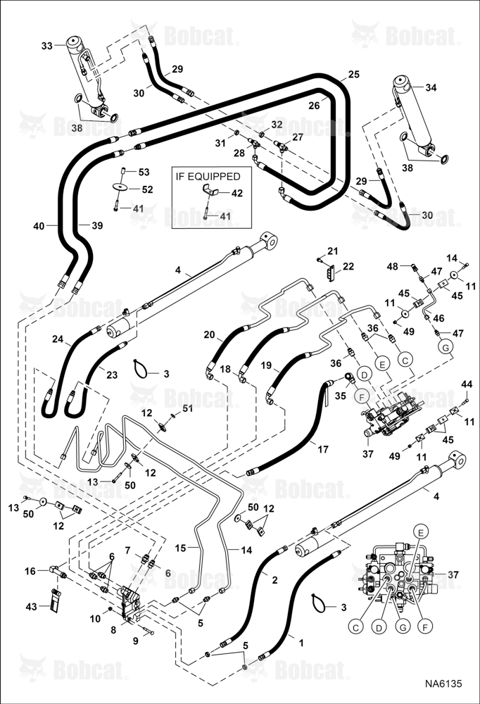 Hydraulic Circuitry (W/BPV Junction Block) A3NT12657 & Above, A3NU11160 & Above