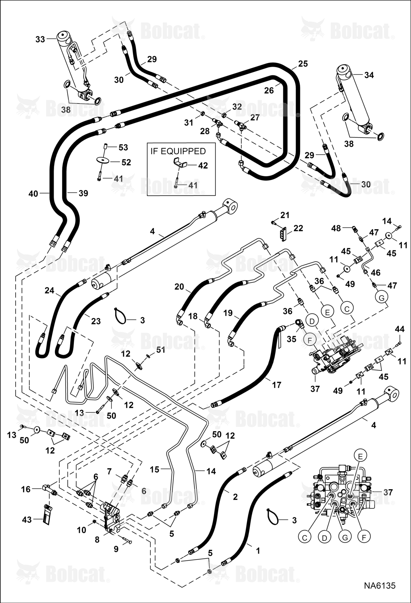 Hydraulic Circuitry (W/BPV Junction Block)  A3NT12657 & Above, A3NU11160 & Above