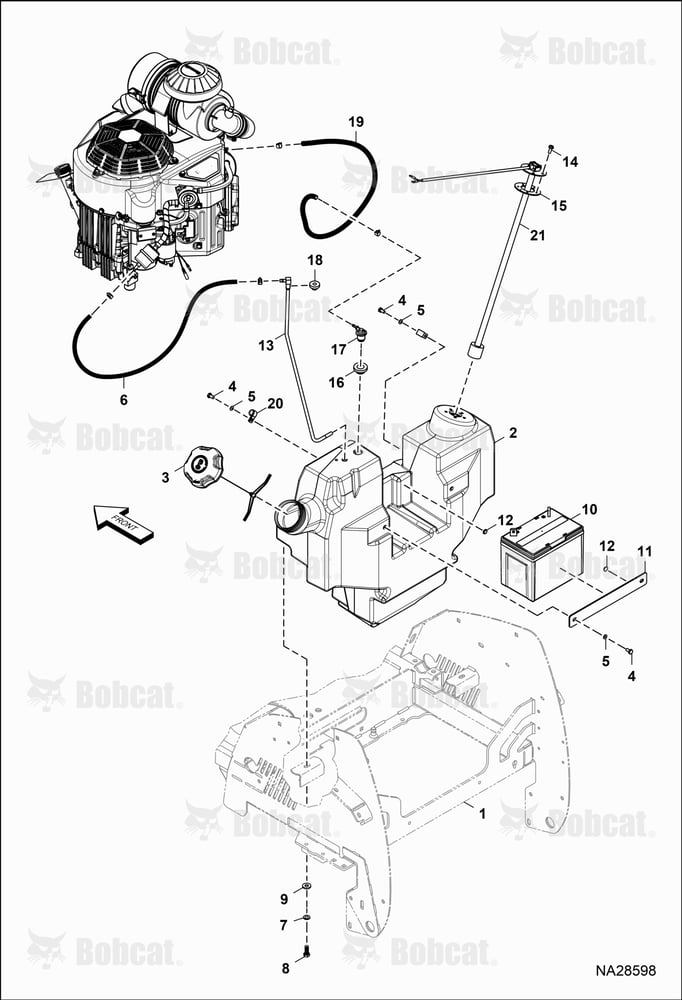Fuel Tank & Battery Assembly