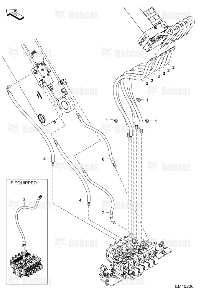 Hydraulic Circuitry (Outer Boom)  B33G14000 - B33G16000, B33W14000 - B33W16000