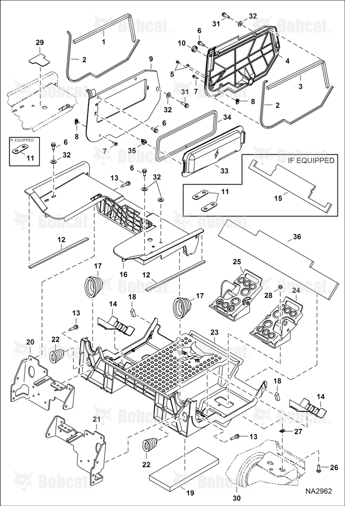 Panels (Floor Pan) (Manual Controls, AHC & ACS) A3NV13099 & Above, A3NW11249 & Above
