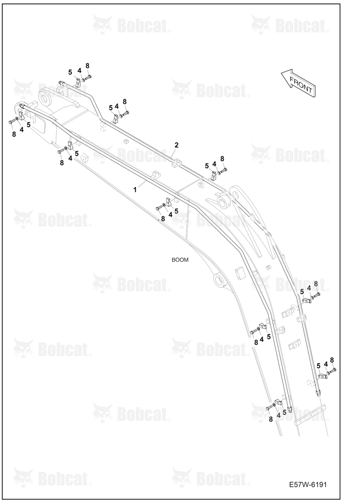 Hydraulic Circuitry (Rotating Boom) B3WU11239 & Above