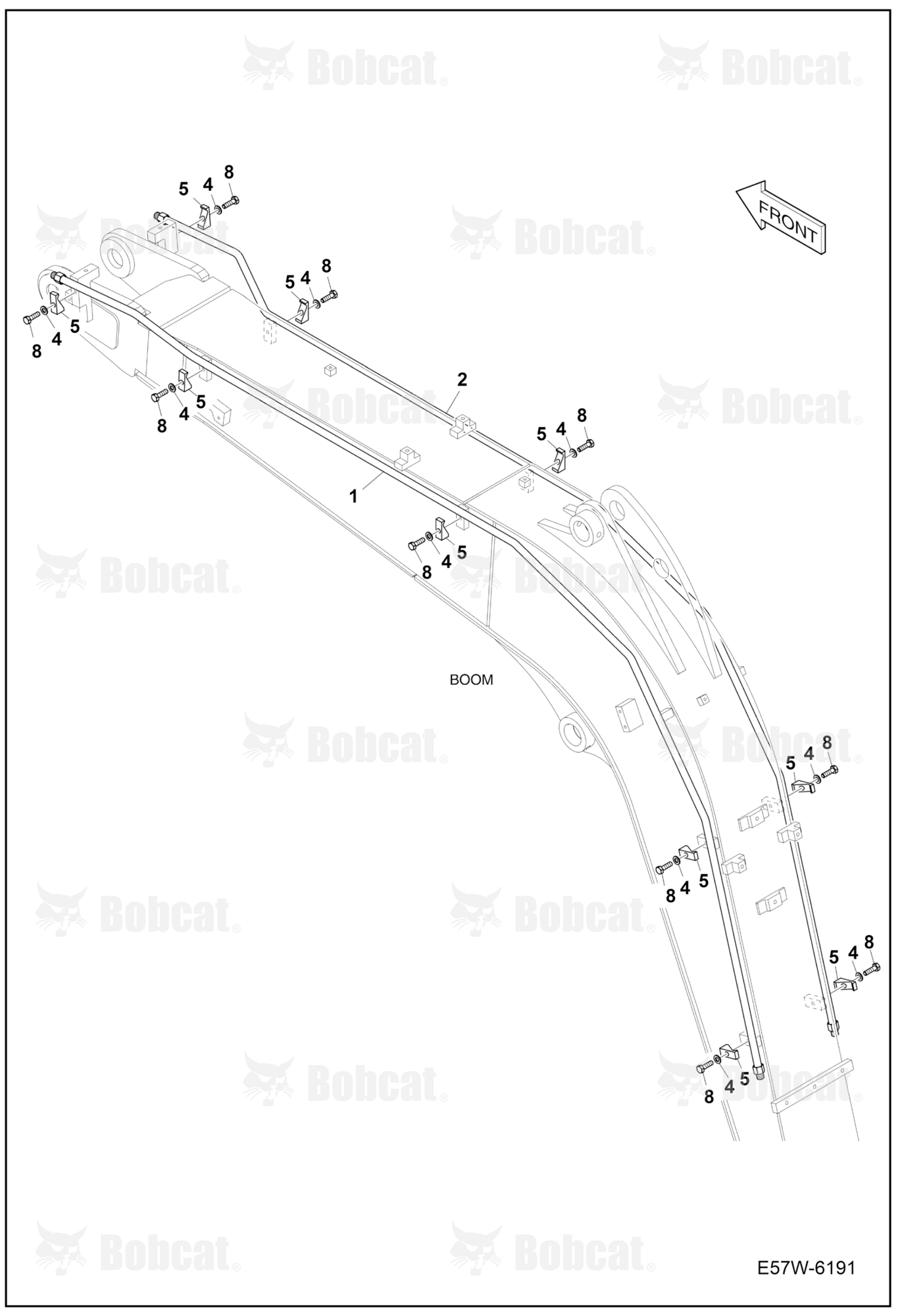 Hydraulic Circuitry (Rotating Boom)  B3WU11239 & Above
