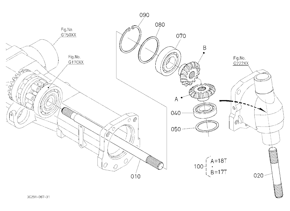 Differential Gear Shaft Lh