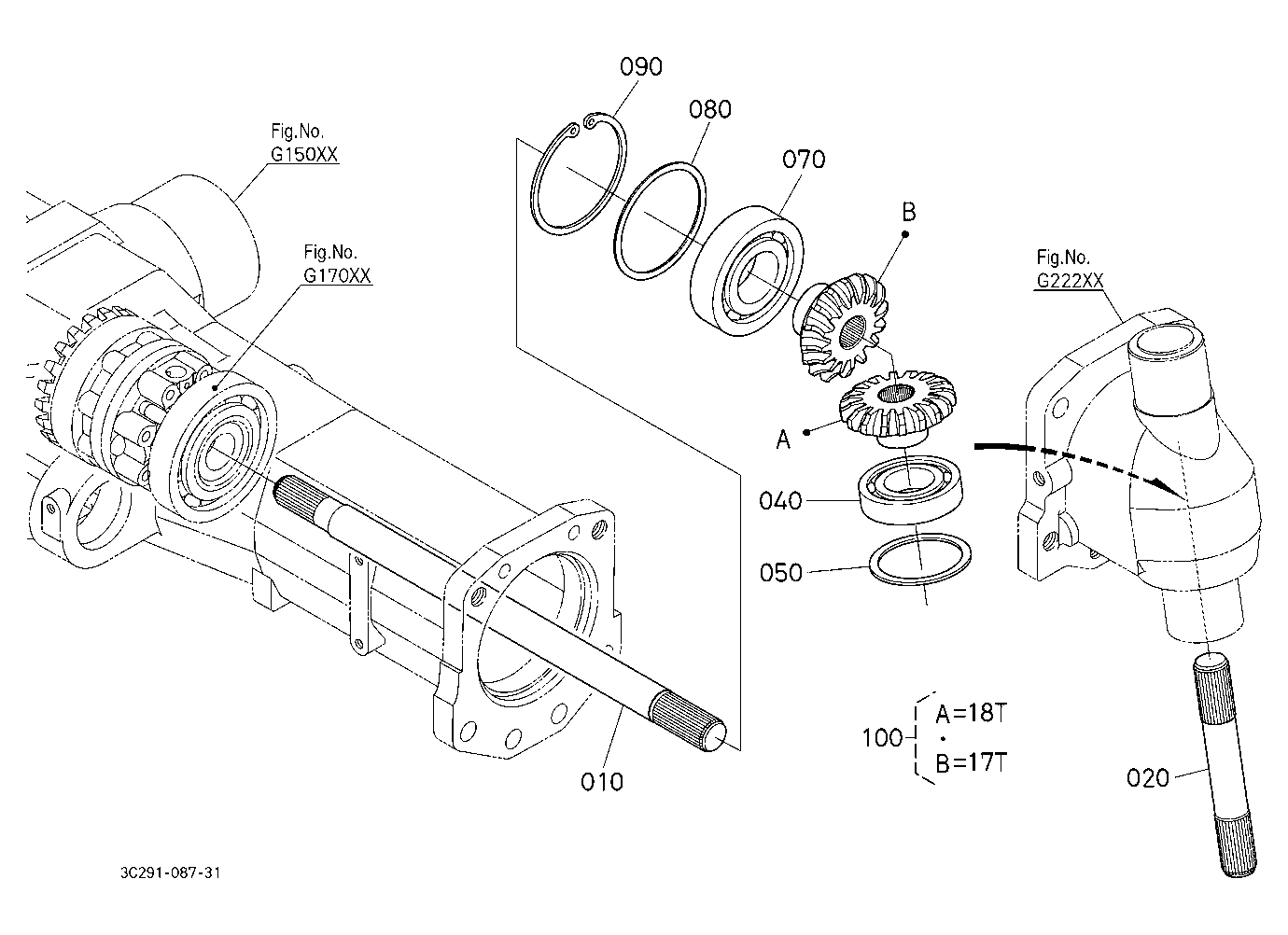 Differential Gear Shaft Lh