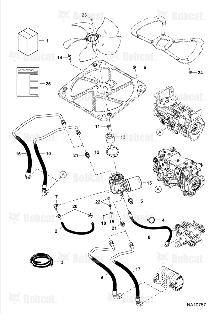 Cooling Fan Motor Kit  A3NT11001 - A3NT17924, A3NU11001 - A3NU12936
