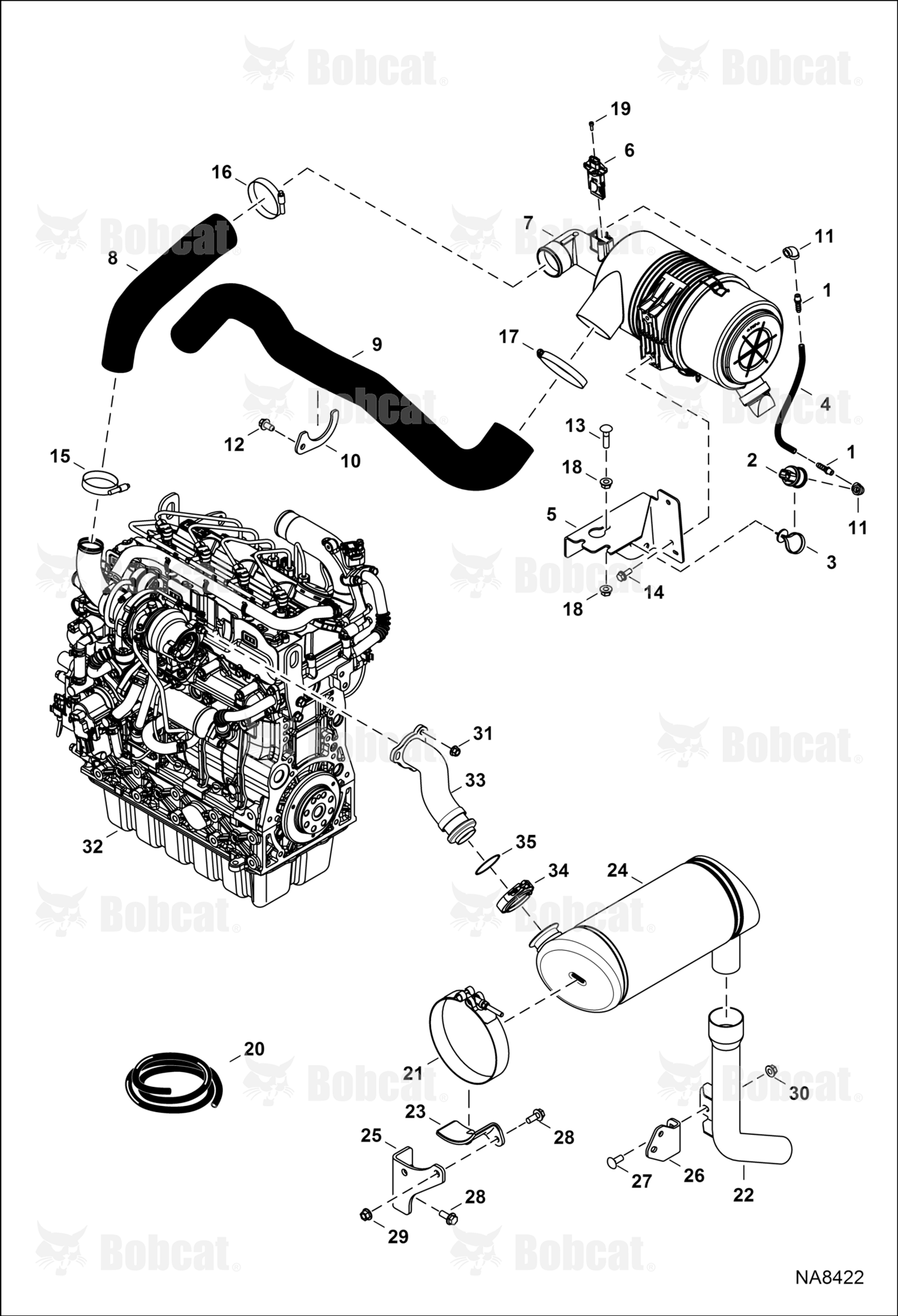 Engine & Attaching Parts (Air Cleaner & Muffler)