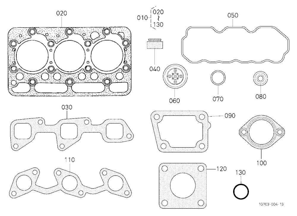 Upper Gasket Kit [D1403-M-E2A]